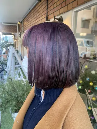 ミディアム カラー 韓国×髪質改善カラー 💎hinaのヘアスタイル