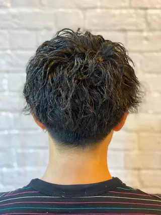 ミディアム パーマ メンズ 【メンズカット】 黒田美穂のヘアスタイル