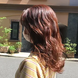 セミロング カラー ヘアアレンジ moi-meme.soe所属・タナカ リナのヘアスタイル