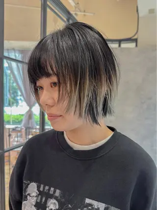 ミディアム 平野恵/透明感カラー ブリーチ/ボブのヘアスタイル