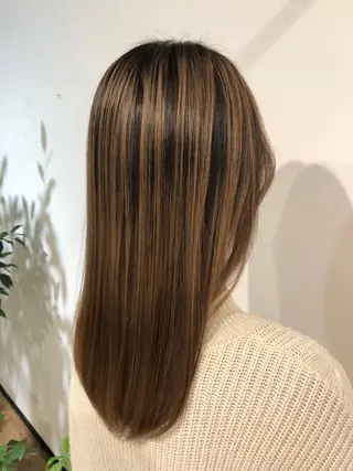 ロング カラー 青野 文香のヘアスタイル