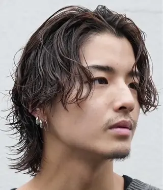 ミディアム パーマ メンズ 仙台フェザーパーマ/ fifth/遠藤楓雅のヘアスタイル