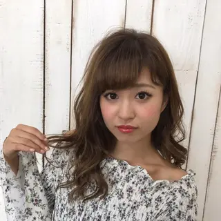 セミロング カラー アンダーバーホワイト_WHITE所属・_WHITE芝本 賢吾【天王寺店】のヘアスタイル