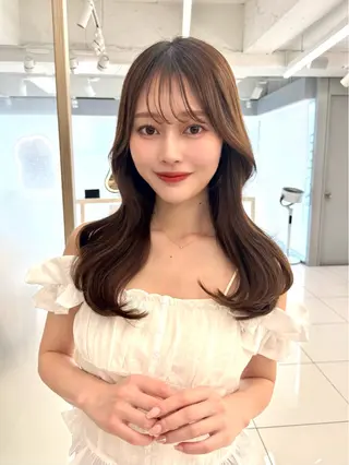 セミロング 顔周り🇰🇷韓国 レイヤー/いづみ💞のヘアスタイル