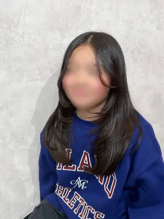 セミロング キッズ 高田 美羽のヘアスタイル