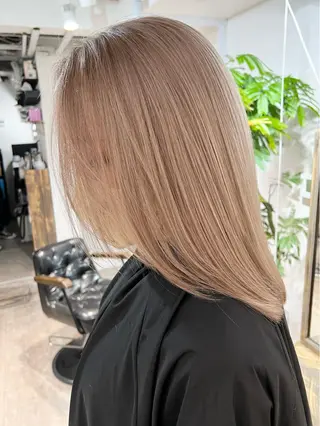 ミディアム カラー パーマ 髪質改善専門店 エイジングケアのヘアスタイル