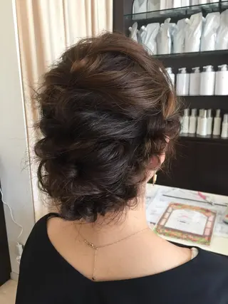 ロング カラー パーマ ヘアアレンジ ANDEW🦢 ryokoのヘアスタイル