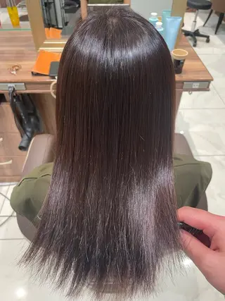 セミロング 中村/艶カラー/ハイ ライト/髪質改善のヘアスタイル