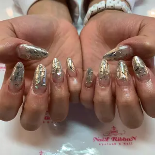 ネイル ネイルリボン 受付スタッフのネイルデザイン