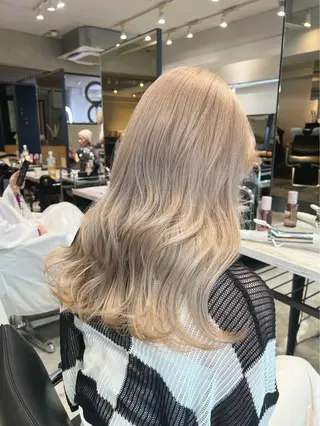 セミロング カラー ヘアアレンジ 🍯傷ませないカラー 髪質改善🍯彪雅のヘアスタイル