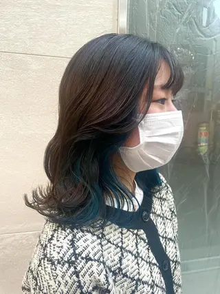 ミディアム カラー [YUCCA] Junaのヘアスタイル