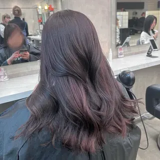 ロング カラー パーマ ヘアアレンジ メンズ キッズ ブリーチなしカラー/ ブラウン/レイヤーのヘアスタイル