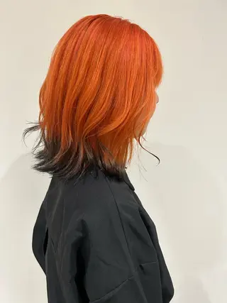 ミディアム カラー ヘアアレンジ 🐺青木光太朗 ウルフ/レイヤー🐺のヘアスタイル