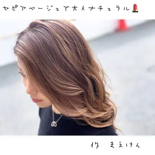 ロング カラー 前田 健太のヘアスタイル