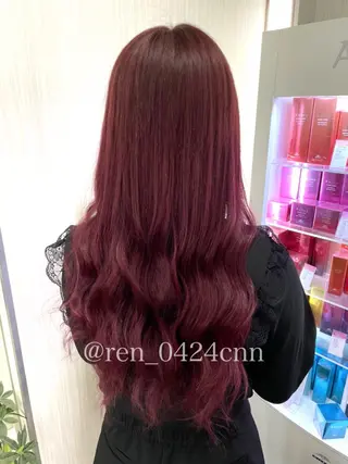 ロング カラー れん/ハイトーン /エクステ/韓国風のヘアスタイル
