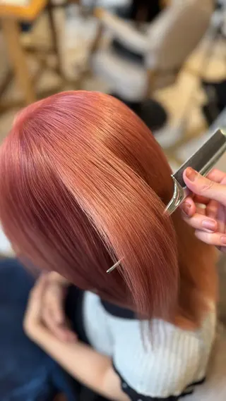 カラー せいと/ウルフ/ ハイトーン/艶髪のヘアスタイル