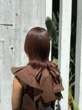 ミディアム カラー 梅原 姫🍬🐰のヘアスタイル