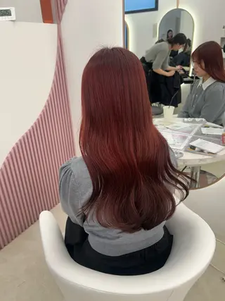 カラー 暖色/艶カラー/ エクステ/ユリヤのヘアスタイル
