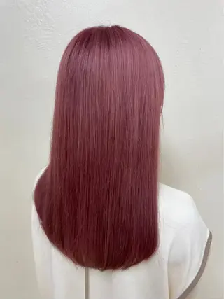 ロング カラー ガーリー♡女の子っぽ ヘア♡ピンクカラー♡のヘアスタイル