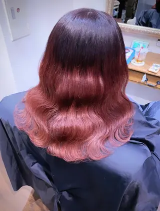 ミディアム カラー ヘアアレンジ As hair所属・柔らか垢抜けｶﾗｰと ｶｯﾄ🫧ASUKAのヘアスタイル