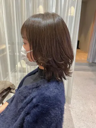 ミディアム カラー SALOWIN京都河原町suite店所属・うる艶カラー／ 髪質改善／arisaのヘアスタイル