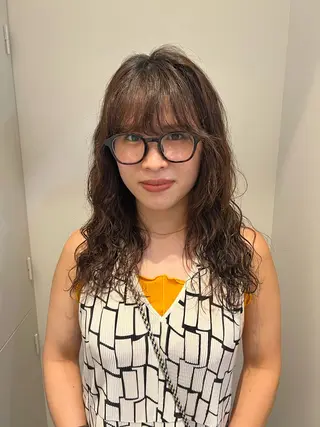 セミロング パーマ La fith hair charme所属・NOA🖤 / Shibuyaのヘアスタイル