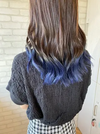 ロング カラー 尾崎 優也のヘアスタイル