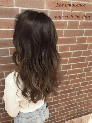 セミロング カラー パーマ ヘアアレンジ カラー/髪質改善スペ シャリスト宮本　伸一のヘアスタイル