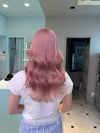 セミロング カラー ブリーチカラー 🩵MIZUKIのヘアスタイル