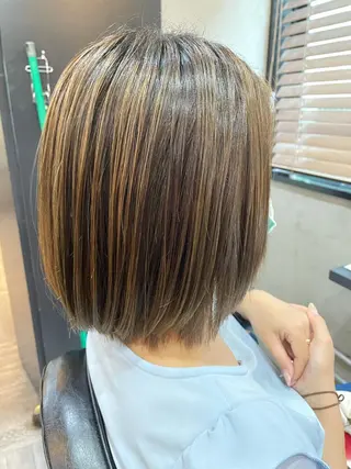 ミディアム カラー La fith 店長 城谷颯人のヘアスタイル