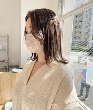 ミディアム 平澤 梓のヘアスタイル