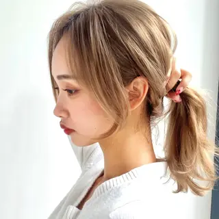 セミロング ブリーチなしダブル/ レイヤーカット 小棹のヘアスタイル