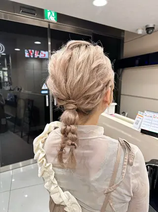 セミロング クロスパーマ/うる艶 カラー/Kurumiのヘアスタイル