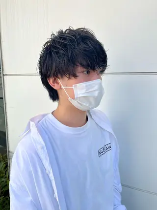 ショート パーマ メンズ うるツヤハイトーン✨ /西川郁巳のヘアスタイル