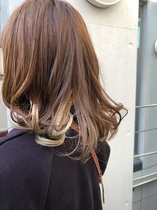 ミディアム カラー kawabe maikoのヘアスタイル