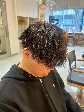 ショート パーマ メンズ 田中 旭 横浜メンズ特化のヘアスタイル