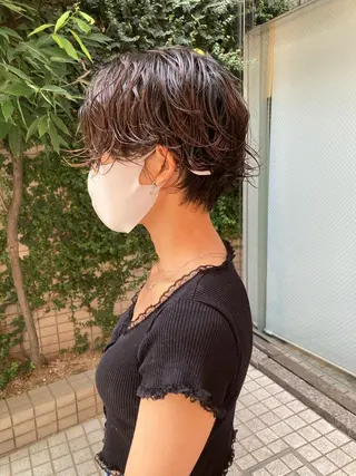 ショート パーマ ハイトーン/レイヤー /ウルフ⭐️永田⭐️のヘアスタイル
