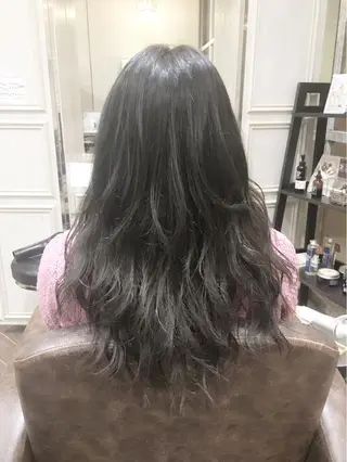 セミロング カラー 髪質改善/ 艶髪カラー/益田直幸のヘアスタイル