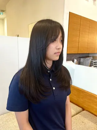 ロング 平間 稔希のヘアスタイル