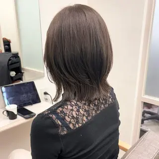 ミディアム ヘアアレンジ🪽🎀 艶カラー/天王寺のヘアスタイル