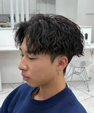 ショート カラー パーマ メンズ Ace men's salon 岡崎店所属・水谷 璃温のヘアスタイル