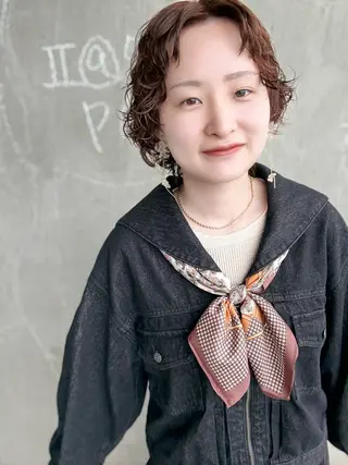 ショート パーマ ちほ /ボブスタイルのヘアスタイル
