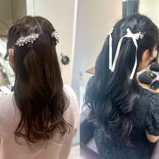 ロング カラー ヘアアレンジ 縮毛矯正+モテカラー 🎀✨MIHOのヘアスタイル