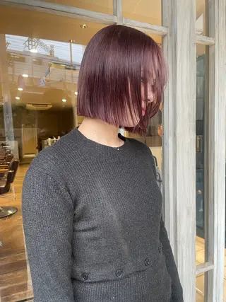 ショート カラー 🙃 透明感カラー/ボブのヘアスタイル