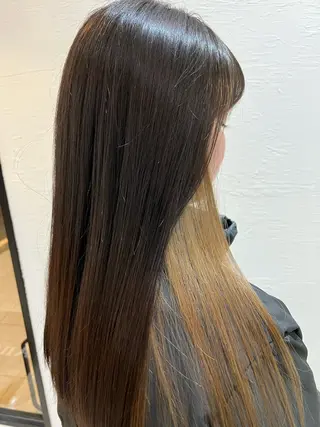 ロング カラー アンスールミミ南草津店所属・真野 じゅんなのヘアスタイル