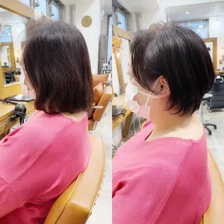 ショート カラー newline銀座所属・👑銀座ショート/ 絶壁補正/金子涼👑のヘアスタイル