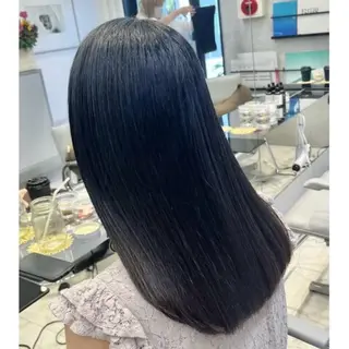 セミロング カラー 地毛風/グレージュ よしだひろのじょうのヘアスタイル