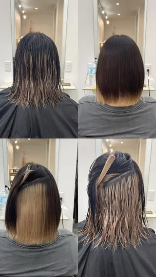 ミディアム 栗原 響のヘアスタイル