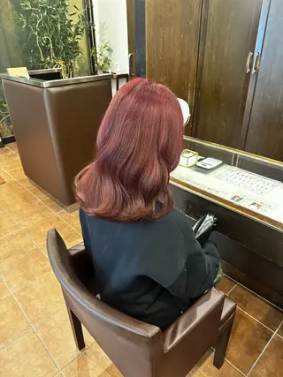 ミディアム カラー 和田 楓のヘアスタイル