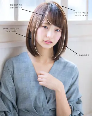 ミディアム マーブル東京 三軒茶屋 美容室のヘアスタイル